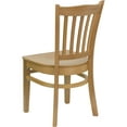 thumbnail image 5 of BizChair 2 Pack Vertical Slat Back Natural Wood Restaurant Chair, 5 of 8