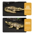 thumbnail image 5 of HEATSHAKING Vintage Brass Craft Statues Golden Crocodile Shape Decorative 1Pack 2.04X1.26X0.79in, 5 of 8
