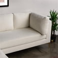 thumbnail image 7 of Theodore Living Room Pillow Back Beige Boucle Fabric Left-Facing Sectional Sofa, 7 of 7