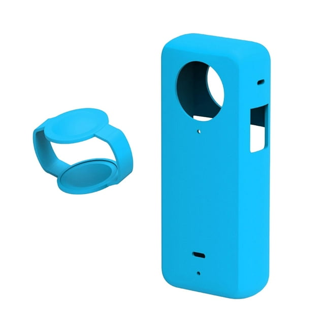 Cubierta protectora Protección contra caídas con cubierta de lente Estuche protector para cámara de acción azul Yotijar Funda protectora de silicona