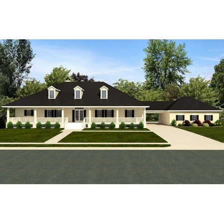 015-1274: Luxury Colonial 3 Bed, 2 Bath Luxury Home Plan, 4902 Sq Ft: Full Blueprints with License to Build by Home Plan Marketplace - Lesuto