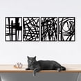 thumbnail image 5 of HELLOYOUNG 4 Pieces Retro and Artistic  Rustic  Square  Wall Decor Farmhouse Wall Decor for Living Room Metal Hollow Carved Design Arcane Symbol  Metal Decorative for Home   Christmas Supplies, 5 of 8