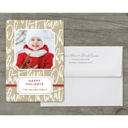 Whimsical Type - Deluxe 5x7 Personalized Holiday Holiday Card