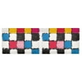 thumbnail image 6 of Yayeee Kitchen Valance Rod Pocket 54" x 18" Living Room Window Curtain, White Checkered Pattern, 6 of 6