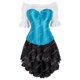 thumbnail image 3 of Falda bustier con corsé Steampunk y blusa, corsés burlescos sexys, corpiño vasco, vestidos elegantes con corpiño, trajes, disfraz de cosplay, 3 of 5