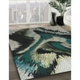 thumbnail image 3 of Ahgly Company Machine Washable Indoor Round Transitional Charcoal Black Area Rugs, 8' Round, 3 of 7