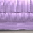 thumbnail image 3 of DNG Creations 5 Piece Box Stitched Striped Pattern Comforter 100% Egyptian Cotton Quilt Cover 800 TC All Season 550 GSM ( Twin/Twin XL Size ) Stripe Lilac Colour, 3 of 5