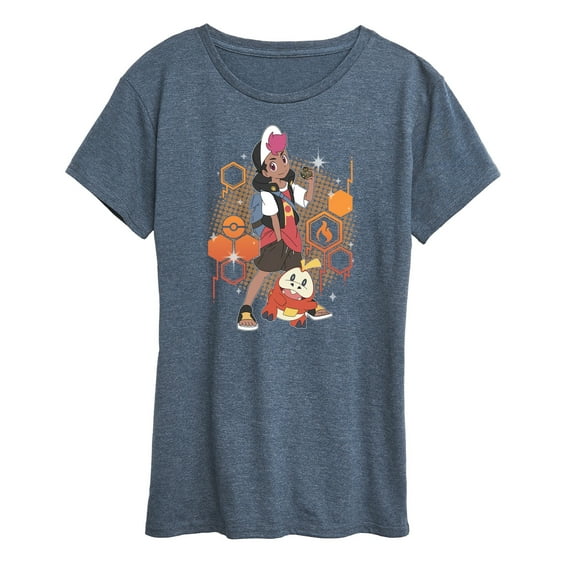 Pokémon - New Horizons - Roy And Fuecoco - Ladies Short Sleeve Graphic T-Shirt