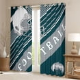thumbnail image 2 of American Football City Curtains Football Lovers Curtains & Drapes, Rugby Sports Decor 30%-50% Blackout Curtains Geometric Striped Window Treatments 42''Wx84''L(Philadelphia), 2 of 6
