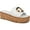 White Leather, variant on Franco Sarto Womens Hoda Leather Embellished Flatform Sandals