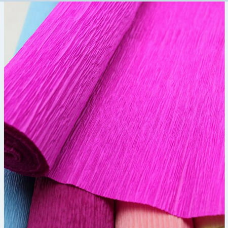 50*250 cm Crepe Paper Wrapping Florist Craft Streamers Party Birthday Hanging Deco Flower Wrapping Best Gift Beautiful Bouquet DIY Decoration Wrapper Roll Pink (Best Paper For Flower Pressing)