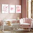 thumbnail image 2 of Trendy Preppy Canvas Wall Art Set of 3, Light Blue Bow Picture Wall Decor Paintings, Poker Lucky Coquette Room Posters Prints for Dorm College Apartment Bedroom, 2 of 6