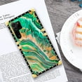 thumbnail image 6 of FKBRCL4U Compatible with Samsung Galaxy S23 Ultra Case, Green Gold Grain Marbled Fluid Luxury Golden Decoration for Girl Women Soft TPU Shockproof Protective Hard PC Back, 6 of 7