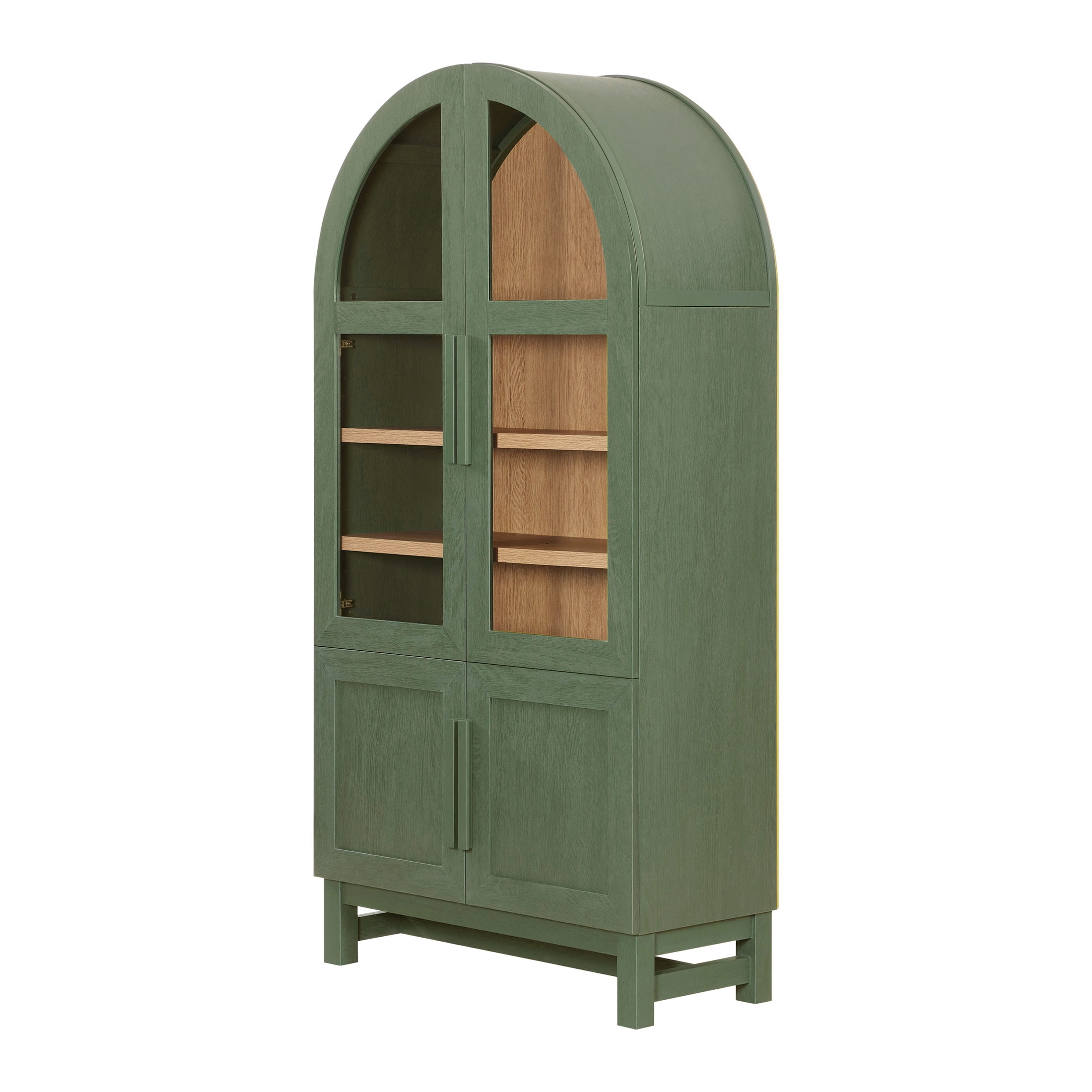 Better Homes & Gardens Juliet Kitchen Rounded Arch Cabinet, Deep Green Finish