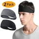 thumbnail image 3 of 2 uds diademas deportivas de fibra de poliéster Unisex elásticas que absorben el sudor diademas antideslizantes para correr deportes viajes Fitness montar, 3 of 5