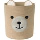 thumbnail image 1 of Cesto para la ropa sucia de oso trenzado, juguetes, cesta de almacenamiento con asa, hecha a mano, de algodón, para salón y dormitorio (marrón claro), 1 of 7