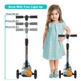 thumbnail image 3 of Luniquz Kick Scooter for Kids, Foldable Toddlers Scooter w/ LED 3 Wheels Lights, Anti-Slip Wide Deck, 3 Adjustable Height, Great Toy for Girls Outdoor Fun, Gifts for Boys Ages 3-12, 5.73lb Black, 3 of 9