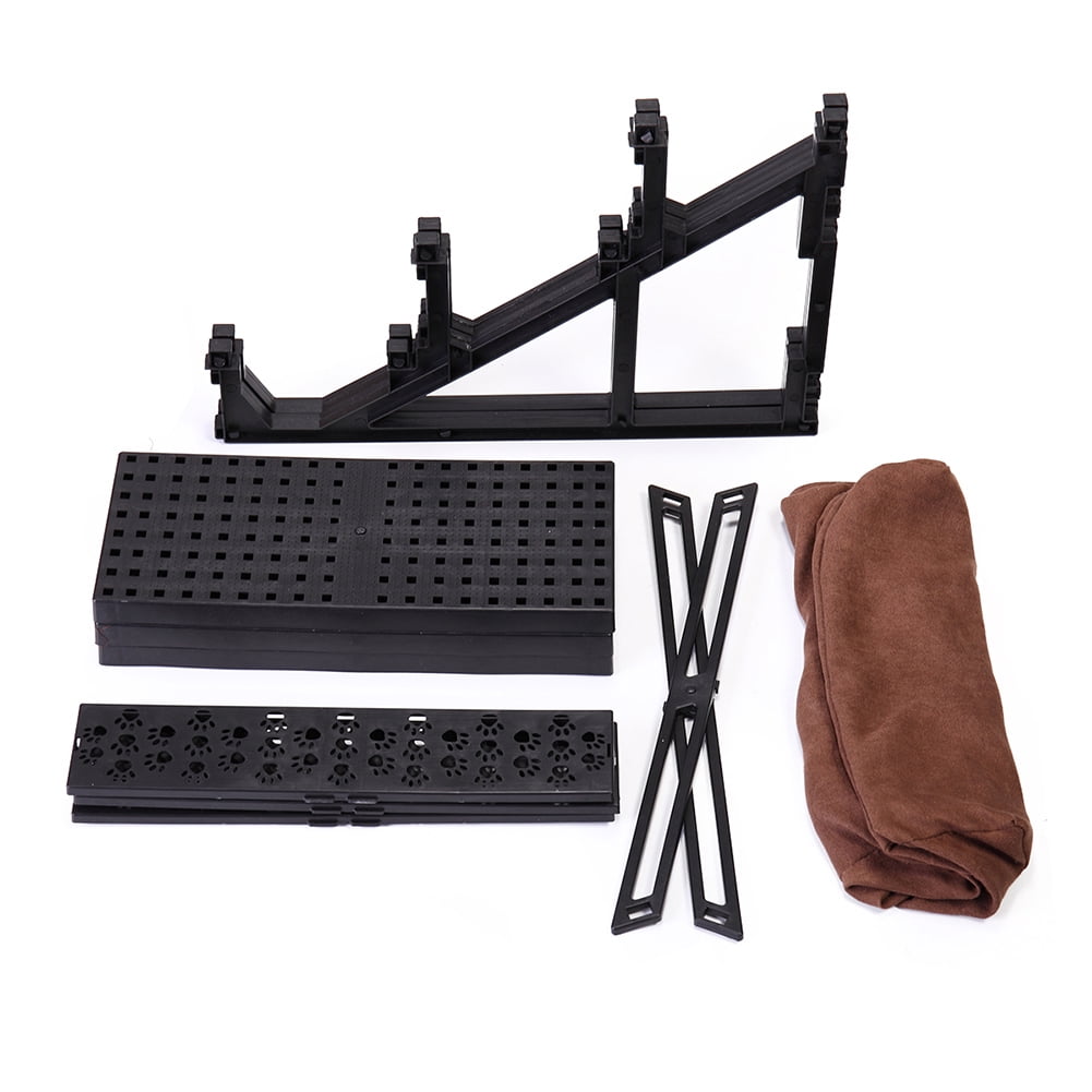 Pefilos Non-Slip Pet Stairs 3 Steps Portable 3 Tiers Cats Dog Ladder, Brown Pefilos Non-Slip Pet Stairs 3 Steps Portable 3 Tiers Cats Dog Ladder, Brown