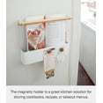 thumbnail image 2 of Yamazaki Home Magnetic Storage Pocket, White, Steel + Wood, Magnetic, No Assembly, 2 of 7