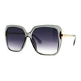 thumbnail image 2 of Womens Oversize 90s Designer Fashion Butterfly Plastic Sunglasses Slate Gold Smoke, 2 of 4