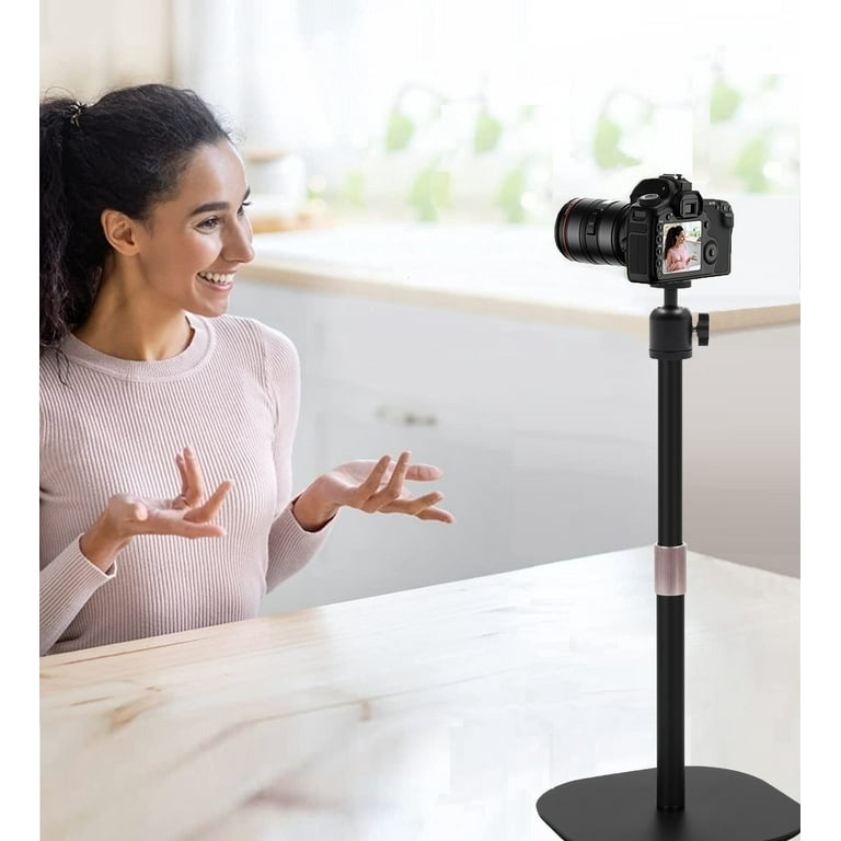 Heavy-Duty Webcam Stand, Tabletop Webcam Tripod Holder Compatible