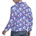 thumbnail image 6 of Pofeuu flower Skull cartoon Print Mens Casual Hooded Collar Drawstring Hoodies Pullover Sweatshirts Casual Long Sleeve Shirts-X-Large, 6 of 7