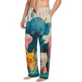 thumbnail image 6 of Sigee Cute Animal Party print Men's Pajama Pants Lounge Sleep Bottoms with Elastic Waistband and Pockets-Small, 6 of 6