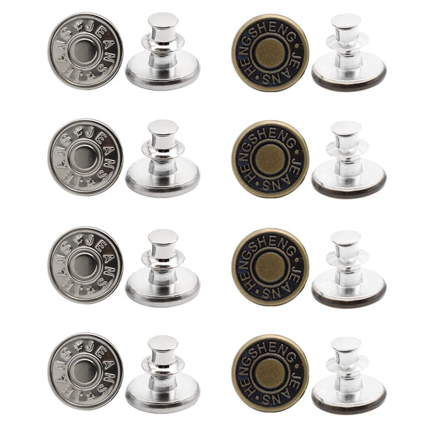 8 Botones Para Vaqueros De 17 Mm Sin Costura De Metal Para Vaqueros (1) Tmvgtek Mujer