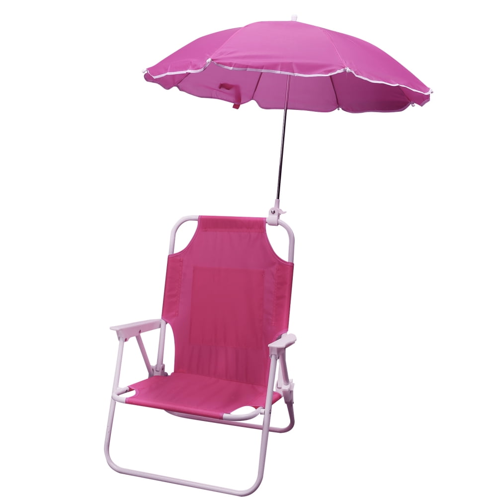 Chair Umbrella With Clamp 360 Degree RotationMore Convenient Beach Chair Red