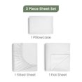 thumbnail image 3 of EcoPure 3-Piece Twin Sheet Set | 100% Organic Cotton | Comfort Washed | Deep Pocket | White, 3 of 9
