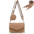 thumbnail image 1 of Bolso Bandolera JEEHAN Acolchado Correa Cadena Cierre Magnetico, 1 of 5