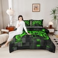 thumbnail image 4 of Castle Fairy Gamer Full Size Comforter Sets,Futuristic Cubes Bedding Sets, 4 of 8