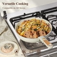 thumbnail image 4 of Carote Ceramic Nonstick Detachable Frying Pans Set, 3 Pieces Non Toxic Cookware Set with Induction, Oven/Dishwasher Safe, Easy for Storage, Cream White, 4 of 9