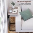 thumbnail image 4 of C Shaped End Table with Charging Station, 33"Tall Couch Side Table , Adjustable Height Small Couch Side Table for Small Spaces, Slide Under Sofa Table TV Tray with Metal Frame for Living Room, 4 of 17
