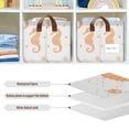 thumbnail image 4 of Yayeee Foldable Storage Basket for Shelves with Handles Waterproof Cloth Bins, White Seahorse, 4 of 7
