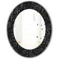 thumbnail image 2 of Designart 'Obsidian Impressions 10' Miroir Moderne - Miroir Mural Ovale ou Rond - 24x36, 2 of 4