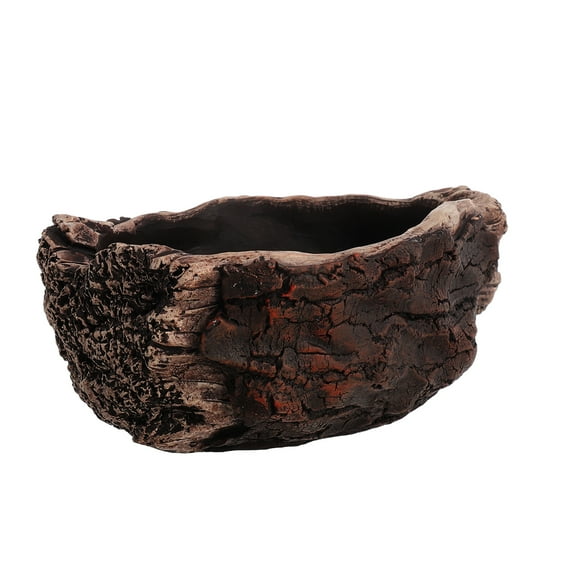 Unique Cement Planter Pot For Succulents Creative Imitation Log Small Flower Pot For Bonsai And Small Green Plants Mini Flower Pot