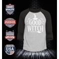 thumbnail image 2 of Shop4Ever Men's Good Witch Halloween Costumes Raglan Baseball Shirt XX-Large Heather Grey/Black, 2 of 4