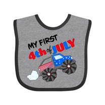 Inktastic My First Fourth of July Monster Truck Boys or Girls Baby Bib