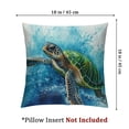 thumbnail image 4 of Acheng Coastal Turtle Throw Pillow Covers Nautical Beach Pillow Case Sea Turtle Decorative Couch Watercolor Art Cushion Cover for Bed Living Room Sofa 22x22in, 4 of 7