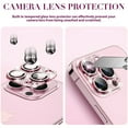 thumbnail image 2 of Bling Diamond iPhone 12 Pro Max Camera Lens Protector, Dteck Glitter Metal Lens Protective Cover for Apple iPhone 12 Pro Max, Pink, 2 of 5