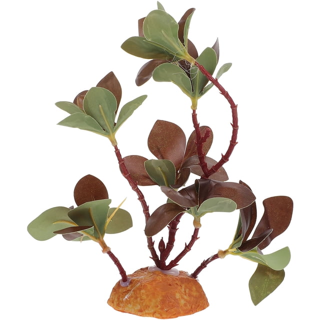 GARVALON Plants for Turtle Tank Artificial Plant Ornament Plastic 1Pack