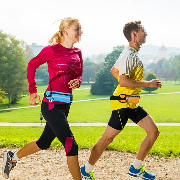 LULULION Running Waist Bag Waterproof Sports Design 2Pcs Blue