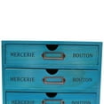 thumbnail image 3 of Desk Organizer Box, 5-Tier File Drawer Organizer 5 Drawers Blue Vintage 5-Tier Drawer Cabinet, U-shaped Holes, 3 of 22