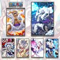 thumbnail image 2 of Póster autoadhesivo de One Piece Luffy Gear 5, papel tapiz de dibujos animados, decoración del hogar, pintura de Zoro, arte de pared de anime, sangre caliente clásica, 2 of 5