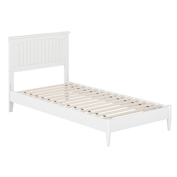 AFI Naples Twin XL Solid Wood Low Profile Platform Bed, White