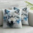 thumbnail image 3 of MLJA  Blue-Eyed Wolf Printed Twin Sides Decorative Throw Pillow Cushion Covers ,Throw Pillow Cases for Couch Bedroom Car, 3 of 5