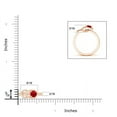 thumbnail image 4 of ANGARA Natural Solitaire Ruby Infinity Knot Ring in 14K Rose Gold for Women (Size-4mm) | July Birthstone, Birthday, Anniversary, Jewelry Gift for Women | Natural Ruby Ring, 4 of 9