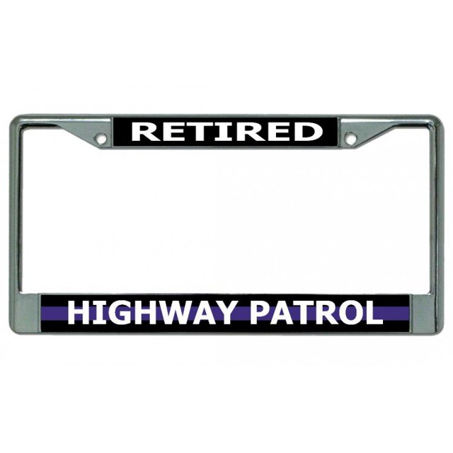 Cadre de Plaque d'Immatriculation Chrome pour Patrouille Autoroute Retraitée