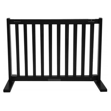 20" Kensington - Large Free Standing Wood Pet Gate - Black